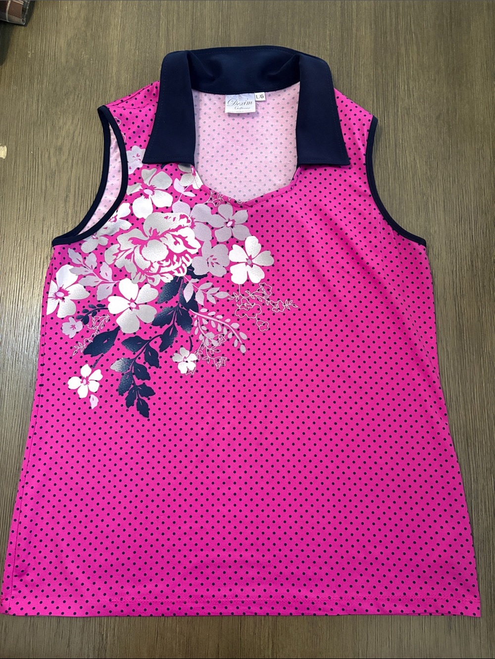 Danskin golf raspberry Pink Sleeveless Polo Tank